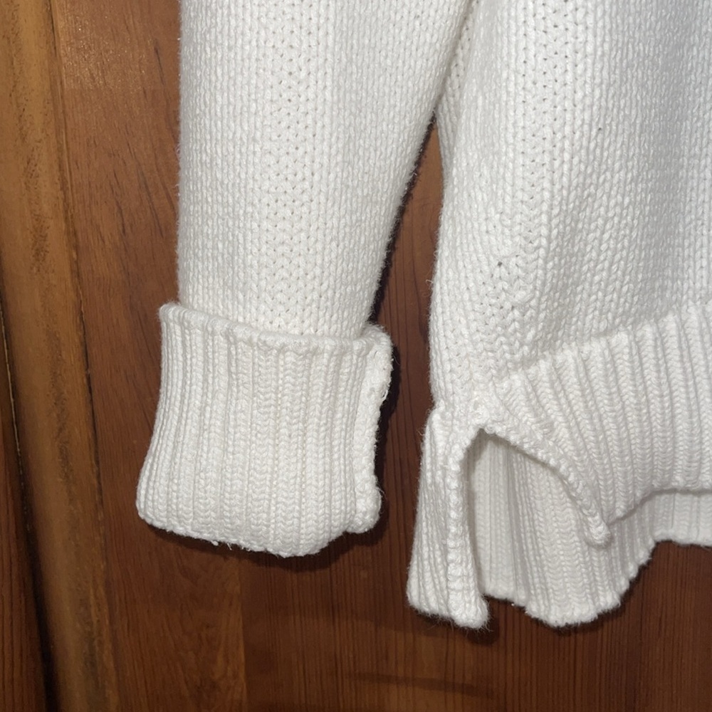 Daily Ritual Soft Cotton White Knit Sweater Sz. XL - Picture 7 of 14